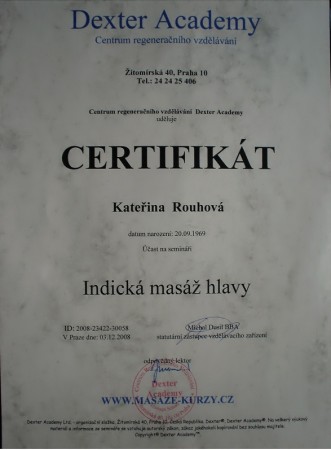 Indická masáž hlavy